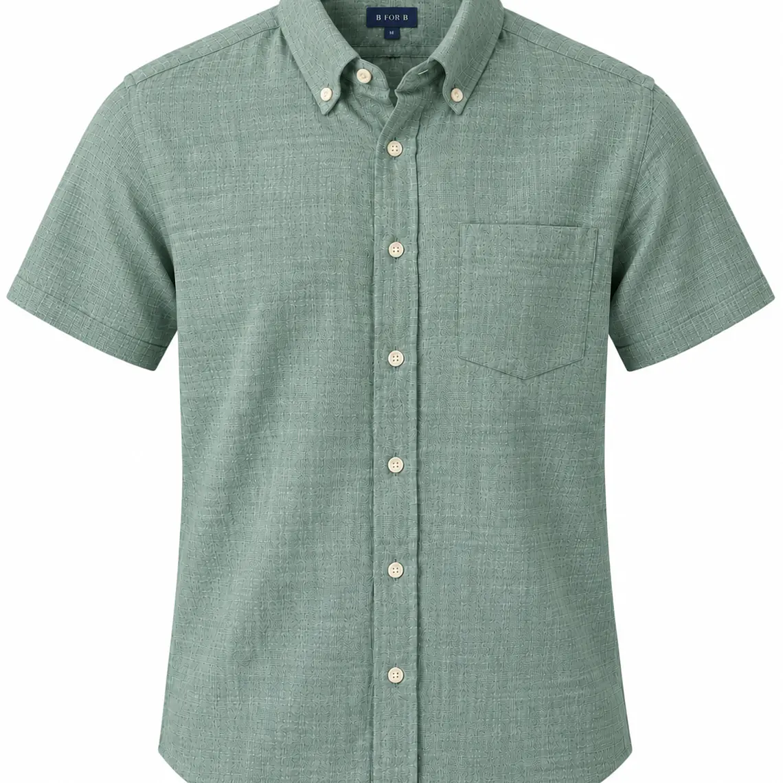 CAMISA LINO M/CORTA B FOR B VERDE (TALLAS S a XXL) 1