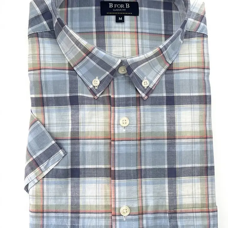 CAMISA CUADROS M/CORTA B FOR B MISC 3 (TALLAS S a XXL) 1