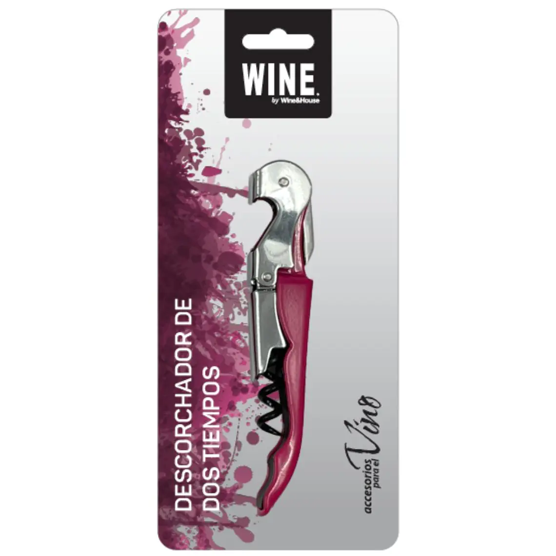WINE - DESCORCHADOR 2 TIEMPOS ROSADO (PACKAGING BLANCO + ROJO) 1