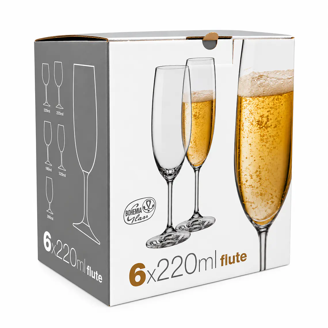 CRYSTALEX - SET 6 COPAS LARA CHAMPAGNE (220 ML) 3