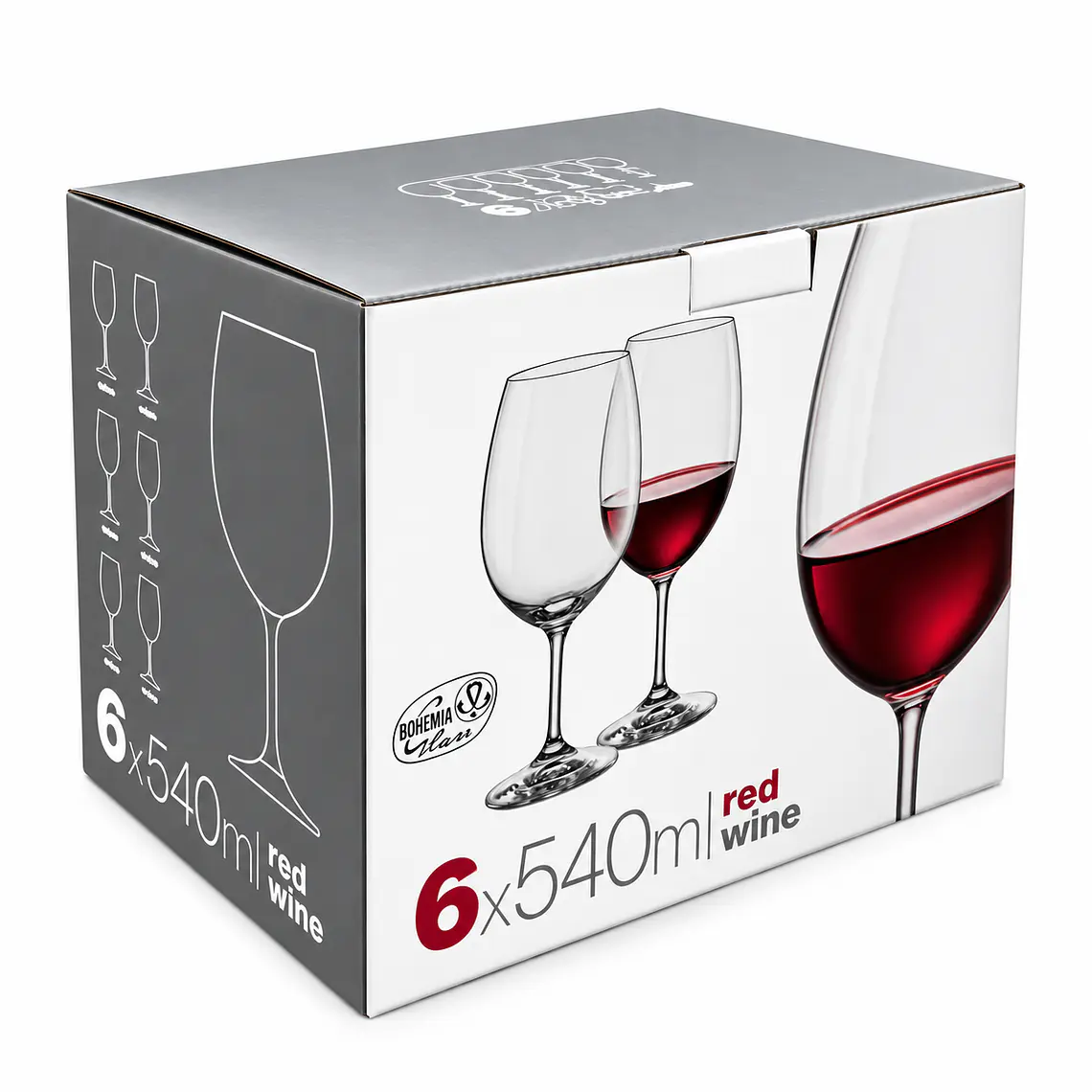 CRYSTALEX - SET 6 COPAS LARA VINO TINTO (540 ML) 5