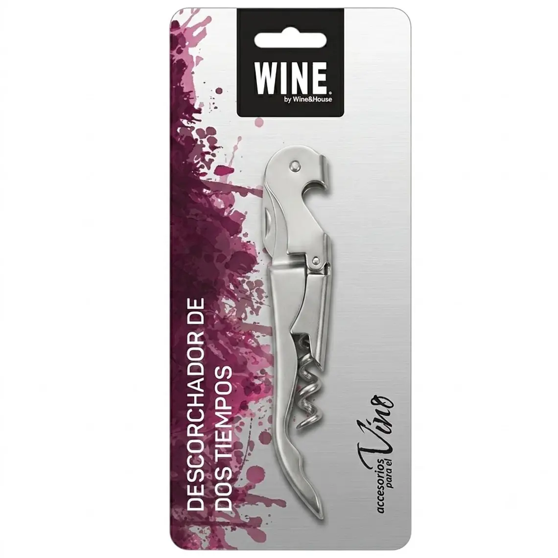 WINE - DESCORCHADOR 2 TIEMPOS PLATA (PACKAGING MORADO + GRIS) 3