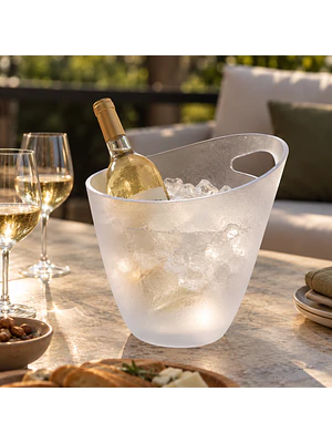 WINE - HIELERA ICE BUCKET TRANSPARENTE (1 BOTELLA)