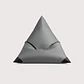 FUNDA PUFF TRIANGULAR EXTERIOR PUF (SIN RELLENO) - GRIS OSCURO / NEGRO | GRIS OSCURO / NEGRO - Miniatura 1