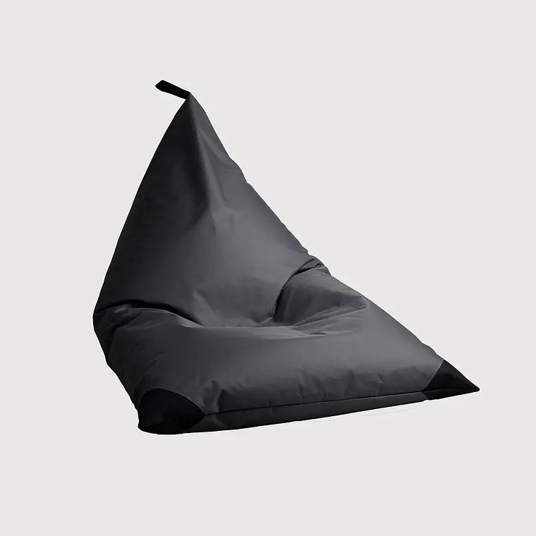 FUNDA PUFF TRIANGULAR EXTERIOR PUF (SIN RELLENO) - GRIS OSCURO / NEGRO | GRIS OSCURO / NEGRO 2