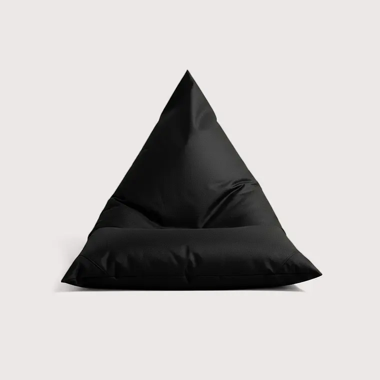 FUNDA PUFF TRIANGULAR EXTERIOR PUF (SIN RELLENO) - NEGRO | NEGRO / NEGRO 1