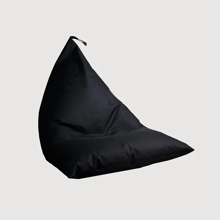 FUNDA PUFF TRIANGULAR EXTERIOR PUF (SIN RELLENO) - NEGRO | NEGRO / NEGRO 2