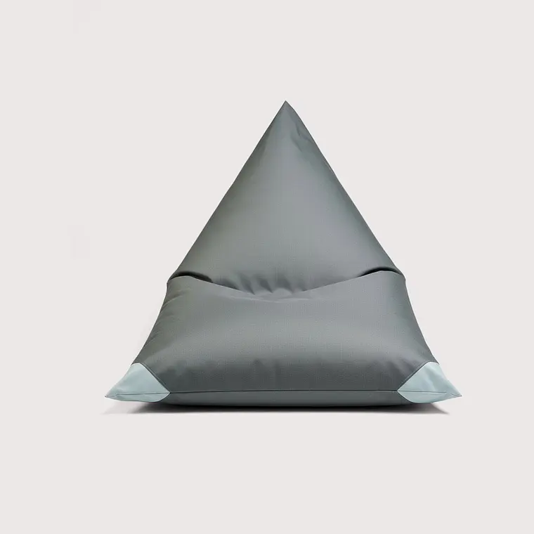 FUNDA PUFF TRIANGULAR EXTERIOR PUF (SIN RELLENO) - GRIS OSCURO / GRIS CLARO | GRIS OSCURO / GRIS CLARO 1