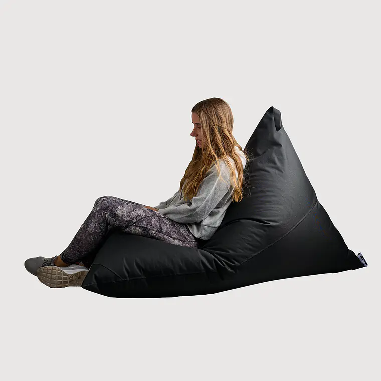 FUNDA PUFF TRIANGULAR EXTERIOR PUF (SIN RELLENO) - NEGRO | NEGRO / NEGRO 3