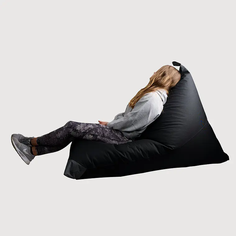 FUNDA PUFF TRIANGULAR EXTERIOR PUF (SIN RELLENO) - NEGRO / GRIS OSCURO | NEGRO / GRIS OSCURO 3