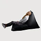 FUNDA PUFF TRIANGULAR EXTERIOR PUF (SIN RELLENO) - NEGRO / GRIS OSCURO | NEGRO / GRIS OSCURO - Miniatura 3