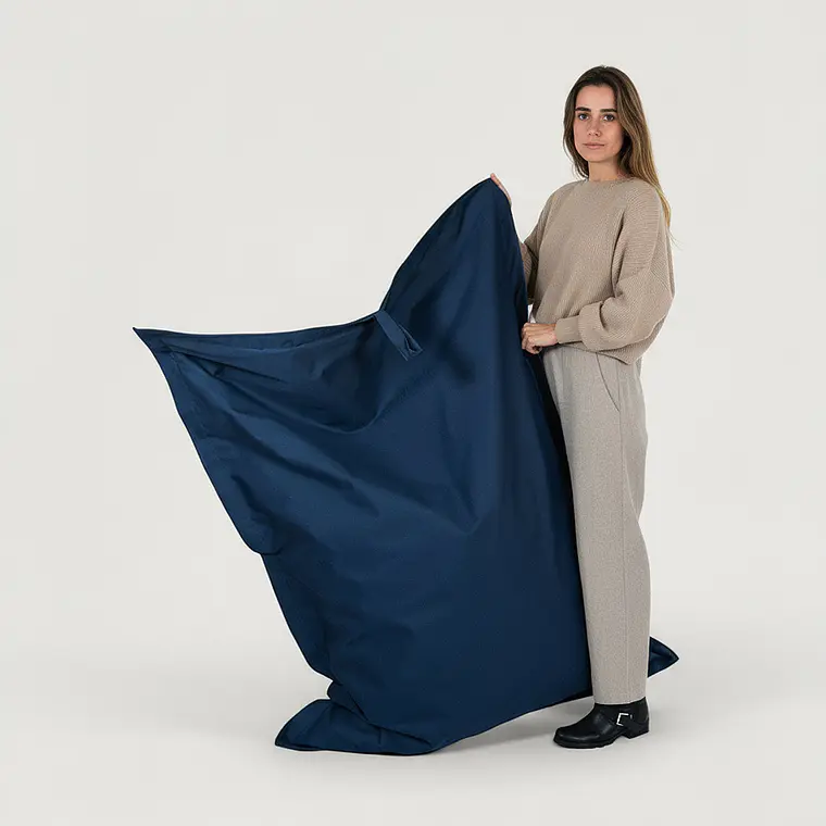 PUFF RECTANGULAR EXTERIOR IMPERMEABLE - AZUL / AZUL (TALLA S) 1