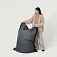 PUFF RECTANGULAR EXTERIOR IMPERMEABLE - GRIS OSCURO / NEGRO (TALLA S) - Miniatura 4