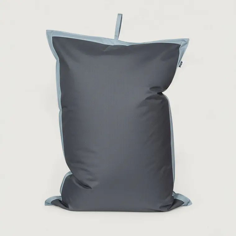 PUFF RECTANGULAR EXTERIOR IMPERMEABLE - GRIS OSCURO / GRIS CLARO (TALLA S) 4