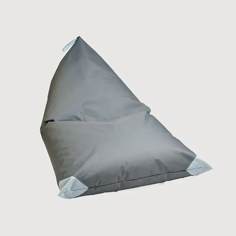 FUNDA PUFF TRIANGULAR EXTERIOR PUF (SIN RELLENO) - GRIS OSCURO / GRIS CLARO | GRIS OSCURO / GRIS CLARO 2