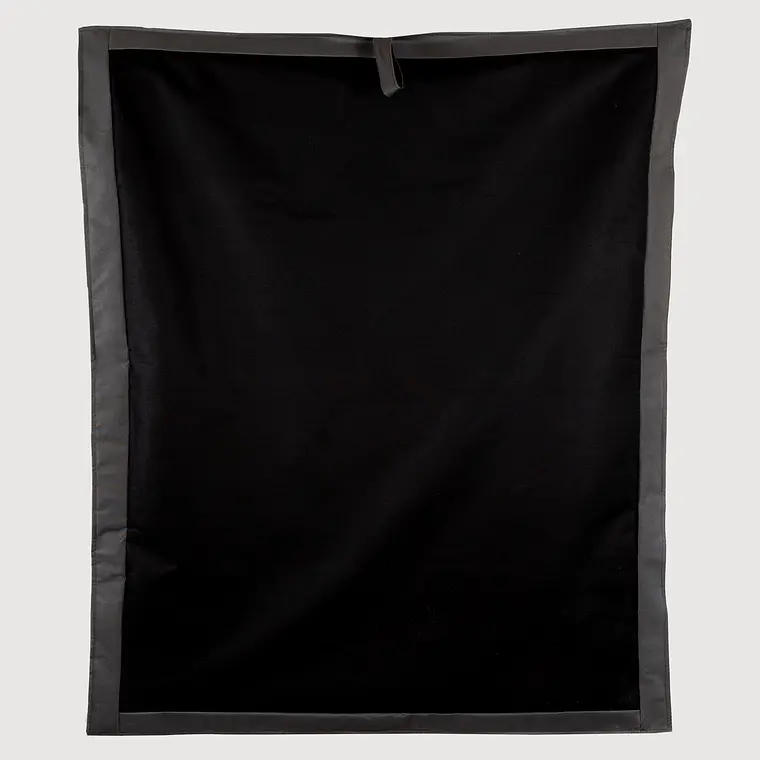 FUNDA PUFF RECTANGULAR EXTERIOR Y TERRAZA PUF (SIN RELLENO) - NEGRO / GRIS OSCURO | NEGRO / L / GRIS OSCURO 1