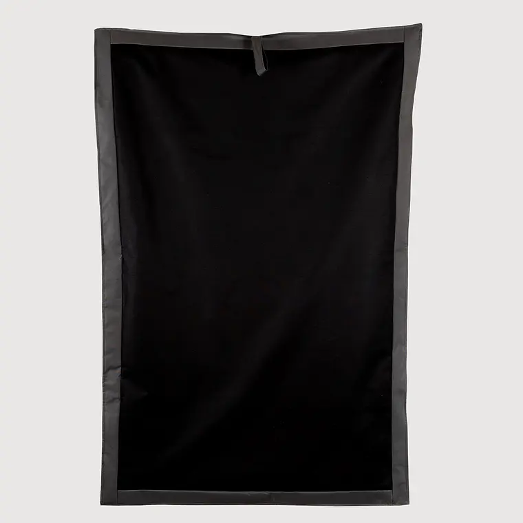 FUNDA PUFF RECTANGULAR EXTERIOR Y TERRAZA PUF (SIN RELLENO) - NEGRO / GRIS OSCURO | NEGRO / L / GRIS OSCURO 2