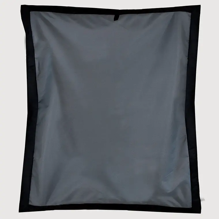 FUNDA PUFF RECTANGULAR EXTERIOR Y TERRAZA PUF (SIN RELLENO) - GRIS OSCURO / NEGRO | GRIS OSCURO / L / NEGRO 1