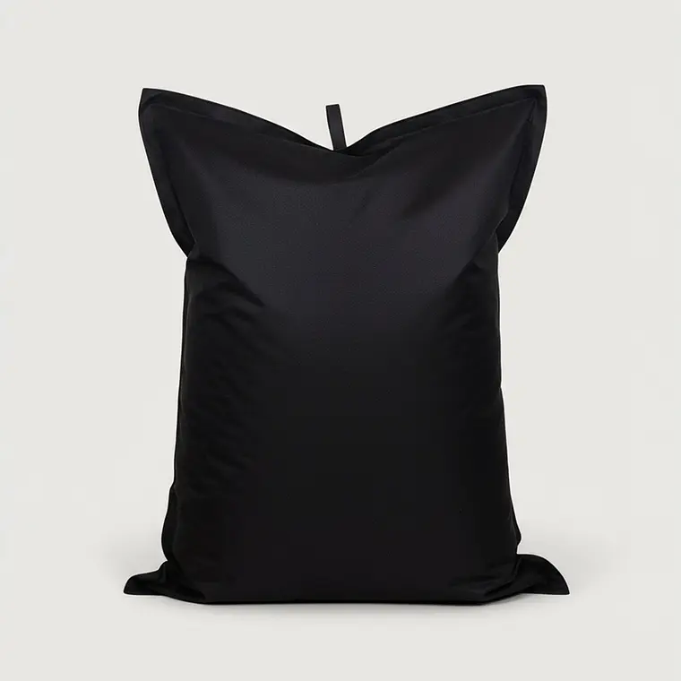 PUFF RECTANGULAR EXTERIOR IMPERMEABLE - NEGRO / NEGRO (TALLA S) 2