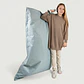 PUFF RECTANGULAR EXTERIOR IMPERMEABLE - GRIS CLARO / GRIS CLARO (TALLA L) - Miniatura 1
