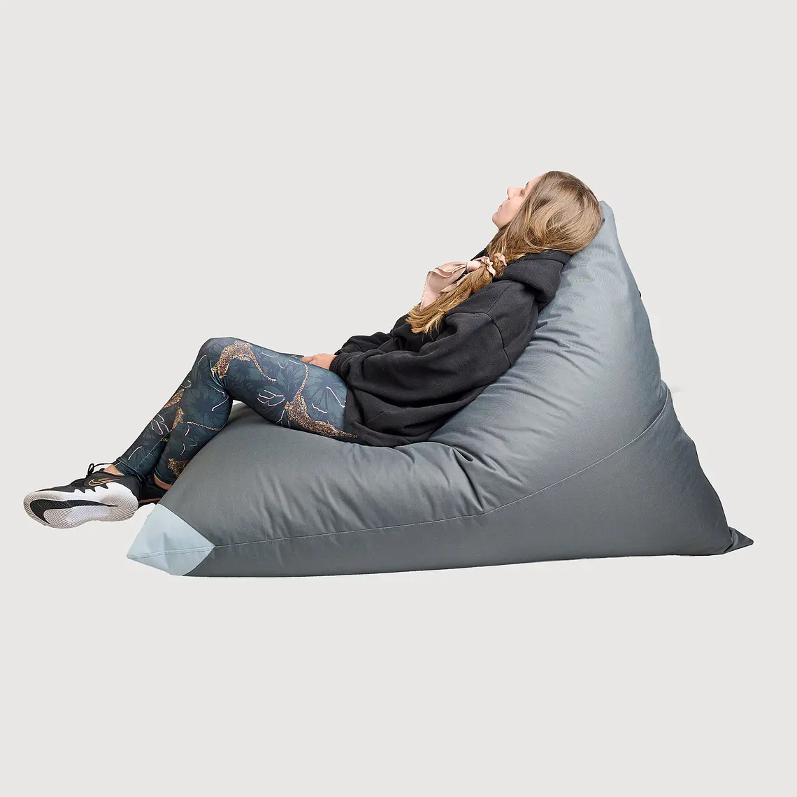 FUNDA PUFF TRIANGULAR EXTERIOR PUF (SIN RELLENO) - GRIS OSCURO / GRIS CLARO | GRIS OSCURO / GRIS CLARO 3