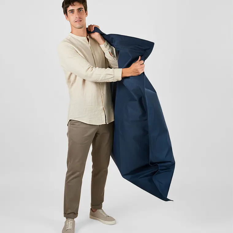 PUFF RECTANGULAR EXTERIOR IMPERMEABLE - AZUL / AZUL (TALLA S) 3