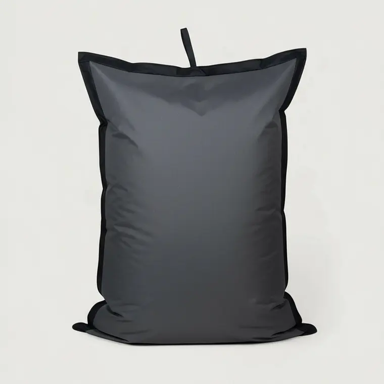 PUFF RECTANGULAR EXTERIOR IMPERMEABLE - GRIS OSCURO / NEGRO (TALLA L) 3