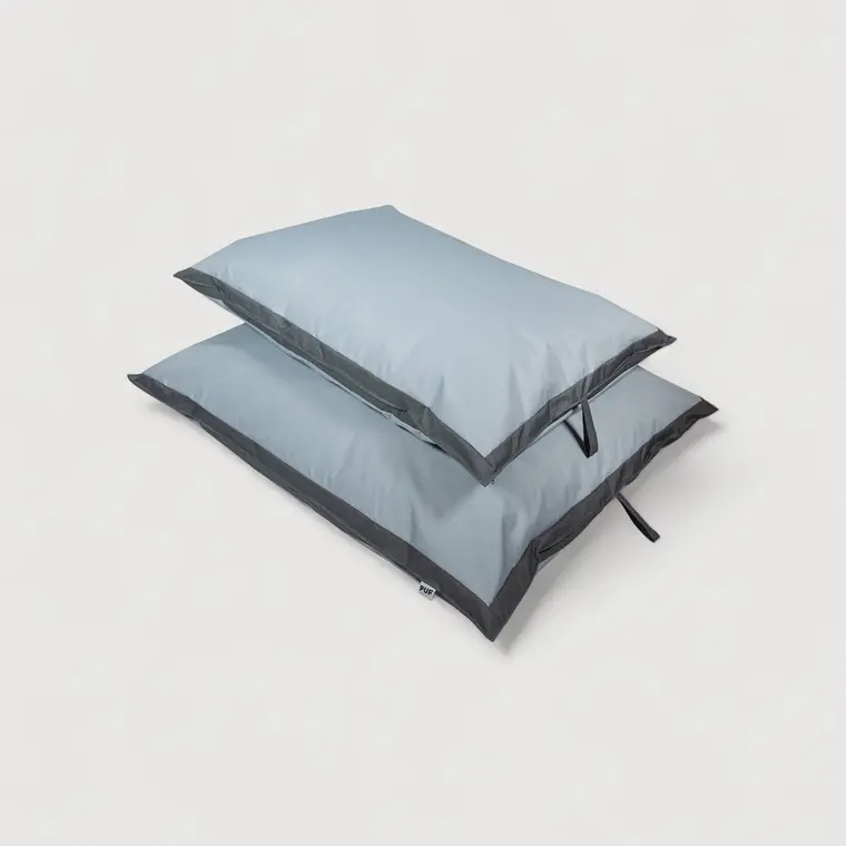 PUFF RECTANGULAR EXTERIOR IMPERMEABLE - GRIS CLARO / GRIS OSCURO (TALLA L) 6