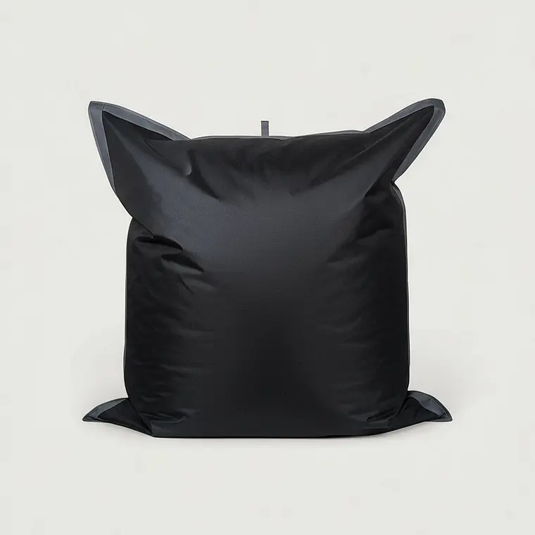 PUFF RECTANGULAR EXTERIOR IMPERMEABLE - NEGRO / GRIS OSCURO (TALLA L) 2