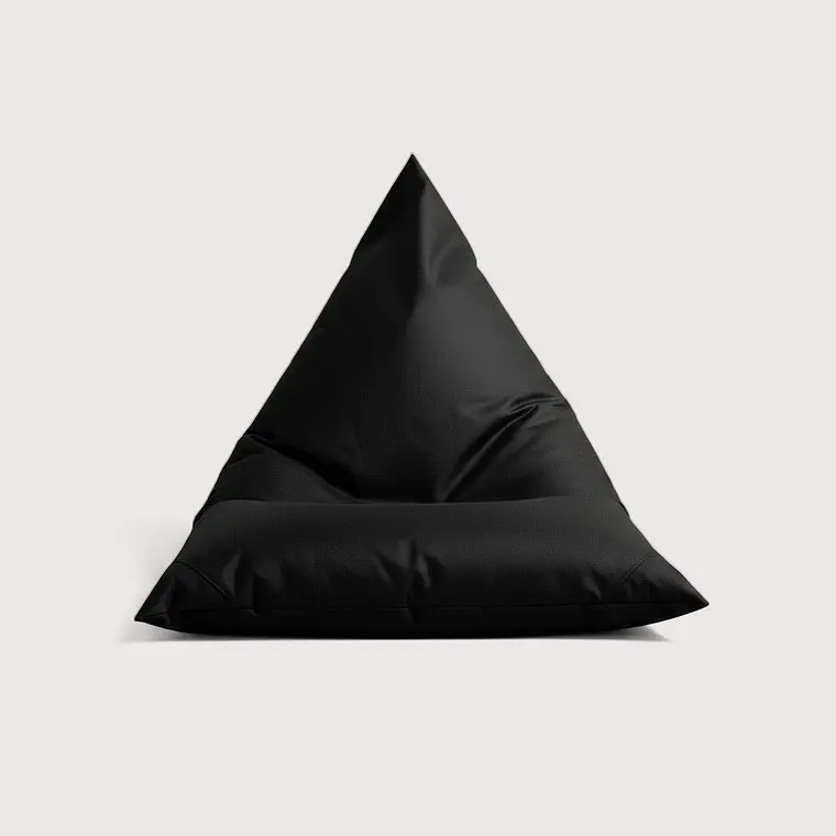 PUFF TRIANGULAR TERRAZA Y EXTERIOR - NEGRO | NEGRO 1