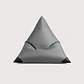 PUFF TRIANGULAR TERRAZA Y EXTERIOR - GRIS OSCURO / NEGRO  - Miniatura 1