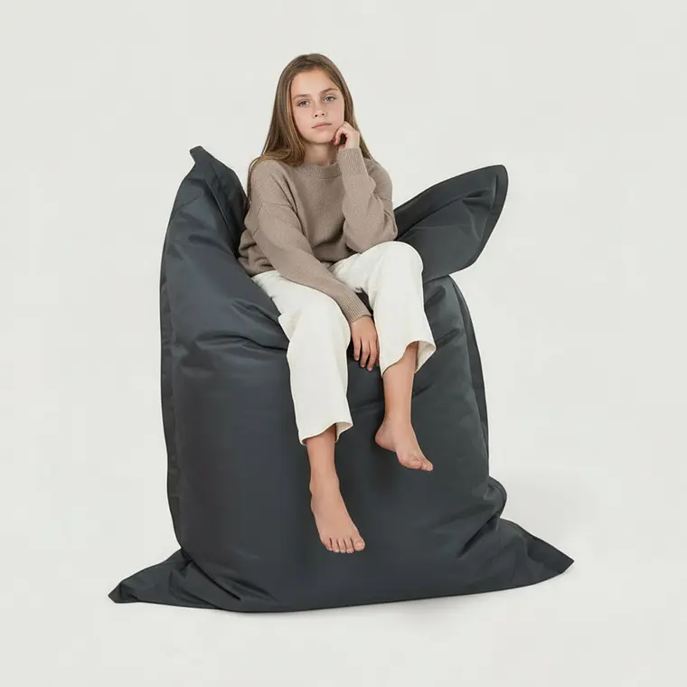 PUFF RECTANGULAR EXTERIOR IMPERMEABLE - GRIS OSCURO / GRIS OSCURO (TALLA L) 4