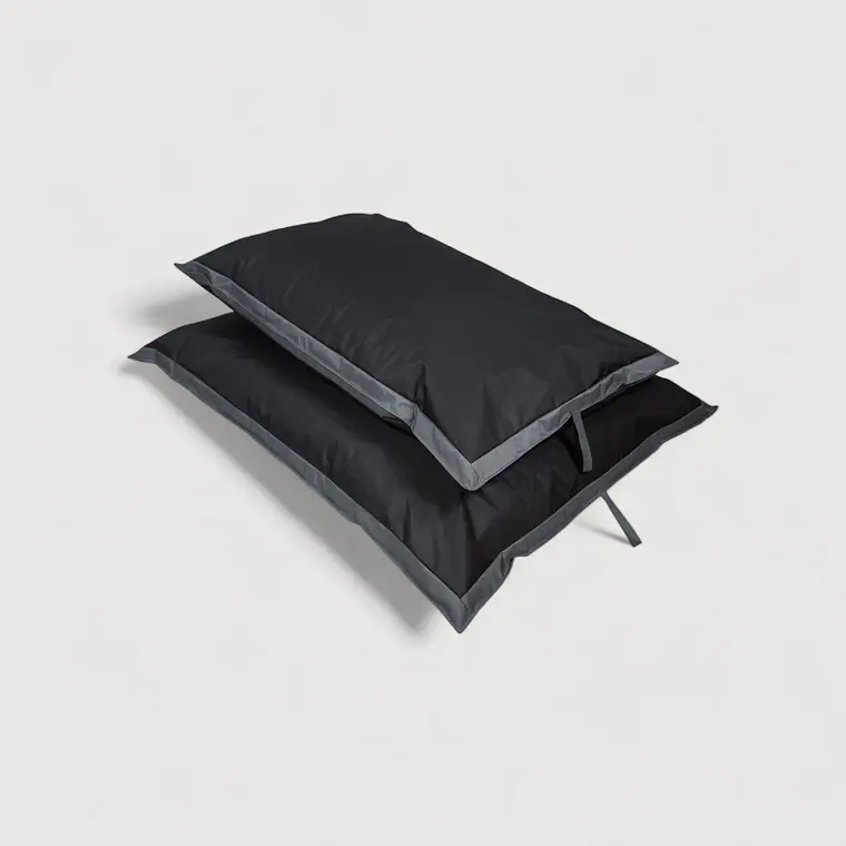 PUFF RECTANGULAR EXTERIOR IMPERMEABLE - NEGRO / GRIS OSCURO (TALLA S) 4