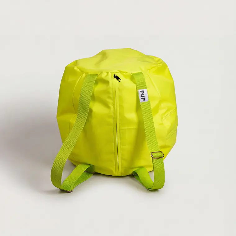 MOCHILA COJIN PUF - AMARILLO FLÚOR 1