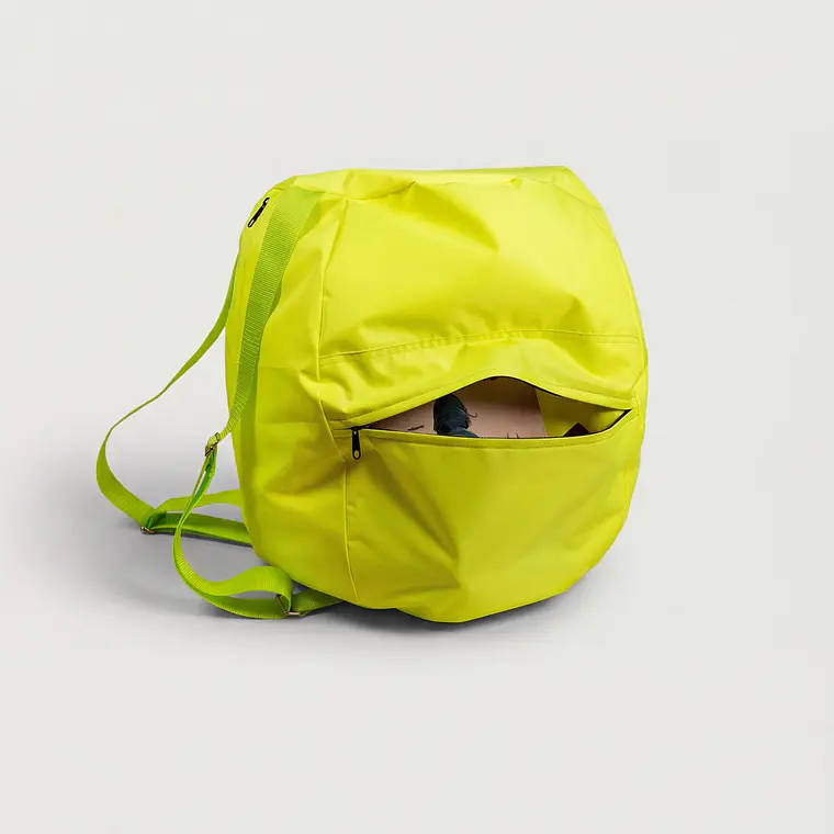 MOCHILA COJIN PUF - AMARILLO FLÚOR 3
