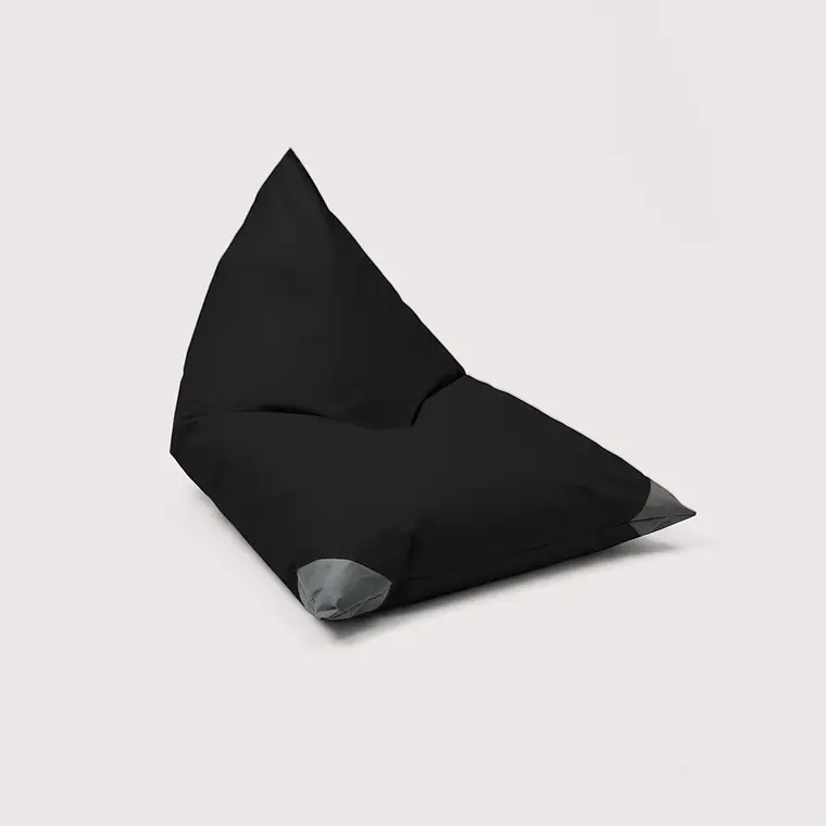 PUFF TRIANGULAR TERRAZA Y EXTERIOR - NEGRO / GRIS OSCURO  3