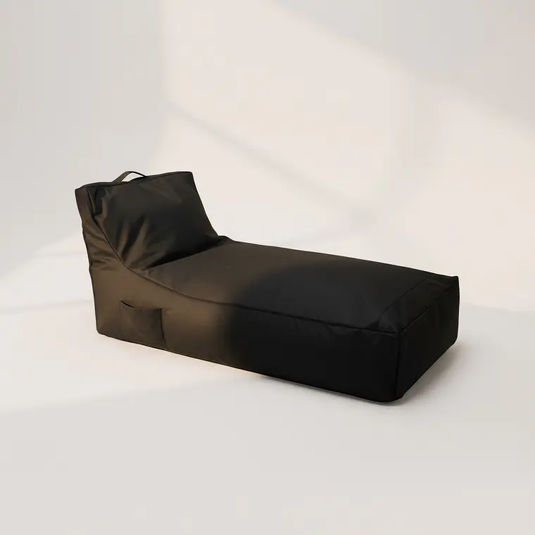 TUMBONA REPOSERA DE EXTERIOR PUF | NEGRO 1