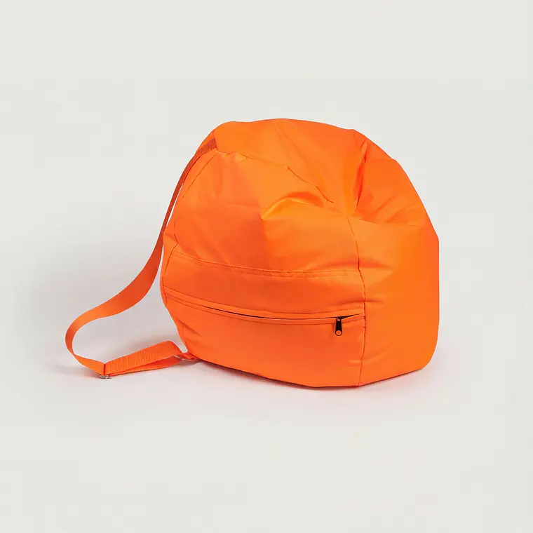 MOCHILA COJIN PUF - NARANJO FLÚOR | NARANJO 2