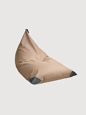 FUNDA PUFF TRIANGULAR EXTERIOR PUF (SIN RELLENO) - ARENA / GRIS OSCURO | ARENA / GRIS OSCURO