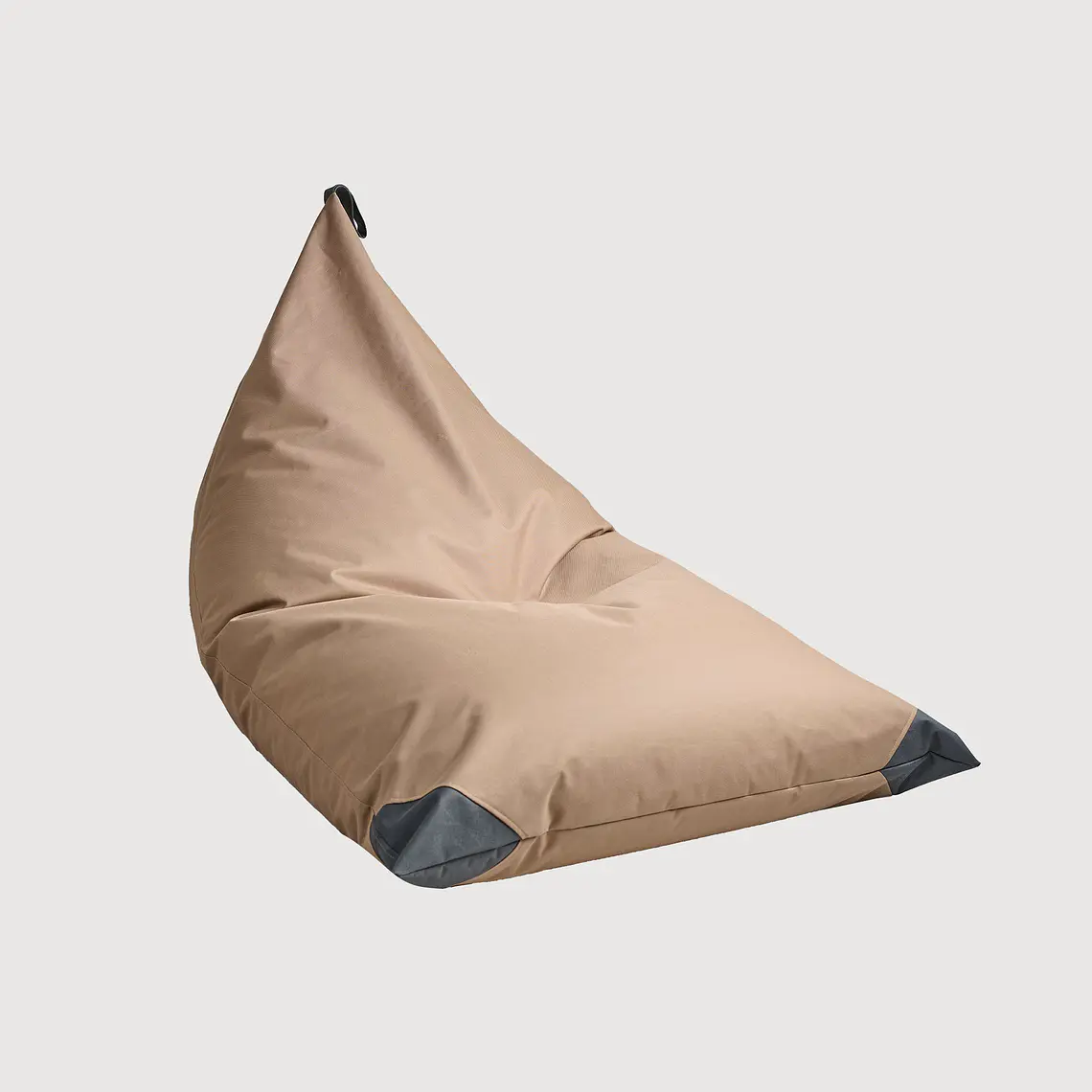 FUNDA PUFF TRIANGULAR EXTERIOR PUF (SIN RELLENO) - ARENA / GRIS OSCURO | ARENA / GRIS OSCURO 2