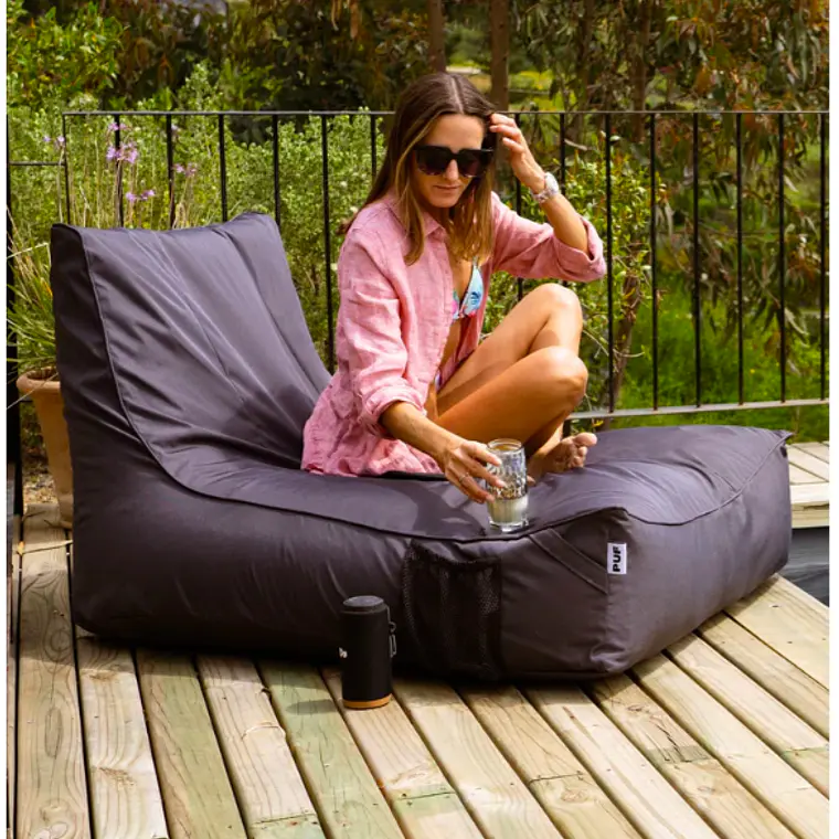 SILLÓN EXTERIOR LOUNGE PUF | GRIS OSCURO 6