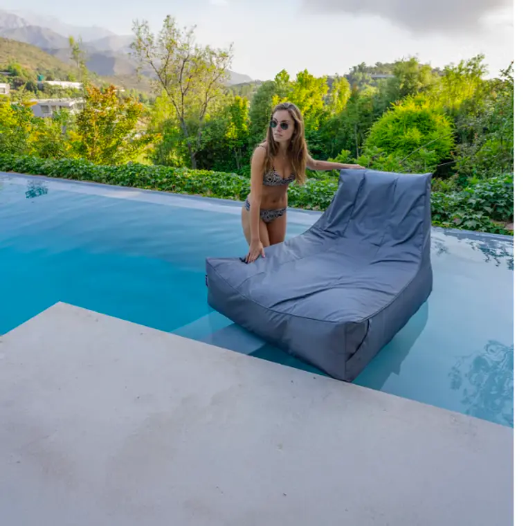 SILLÓN EXTERIOR LOUNGE PUF | GRIS OSCURO 7