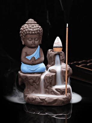 Porta Incienso - Monje Pranam Mudra - Blue