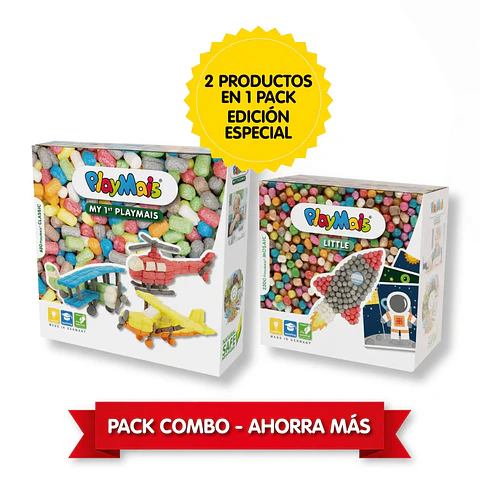 Pack Día del Niño — Mosaico Little Cosmos + My 1st PlayMais Flight (3+ años)