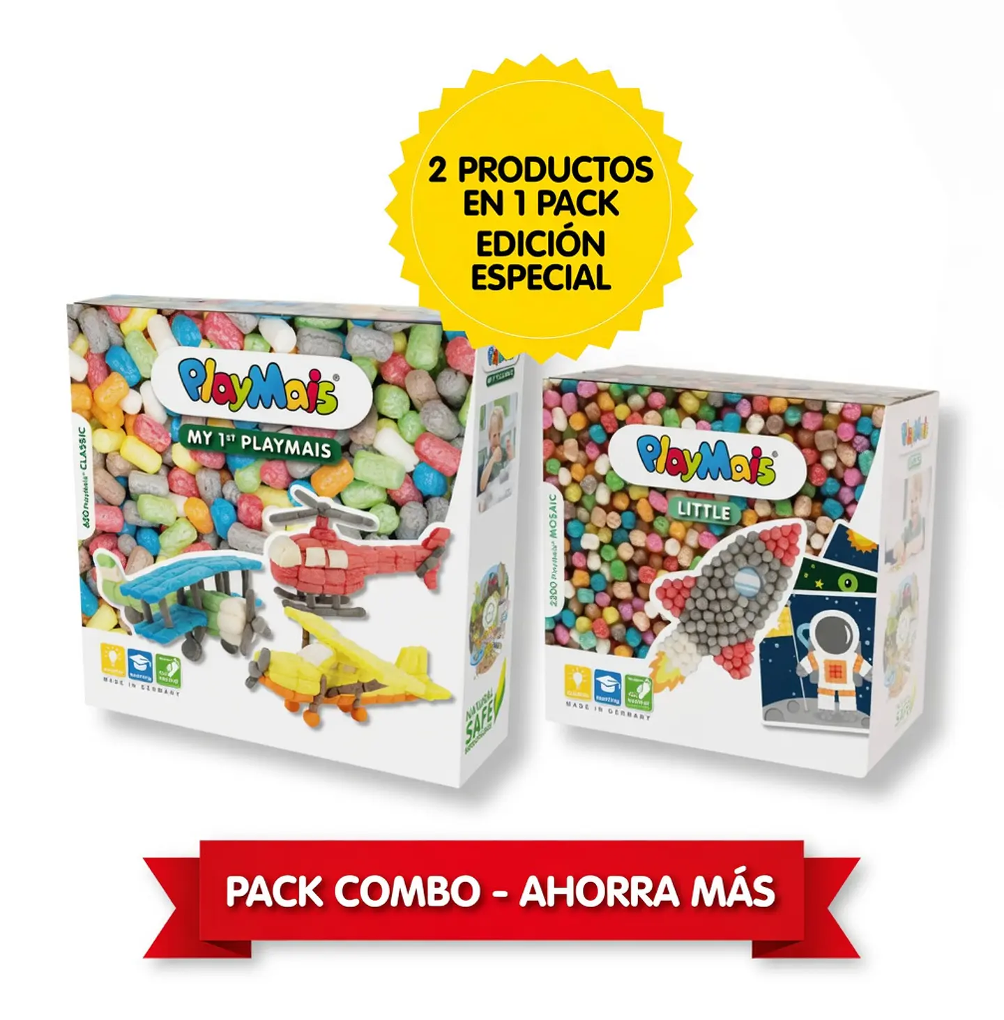 Pack Día del Niño — Mosaico Little Cosmos + My 1st PlayMais Flight (3+ años) 1