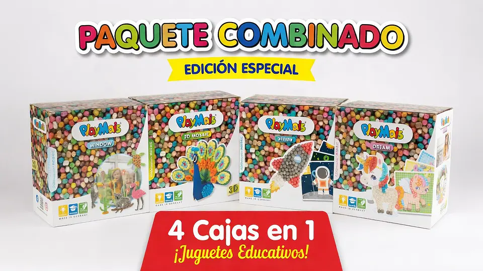 Pack Descubre Mosaic PlayMais — Los 4 Formatos (5+ años) 1