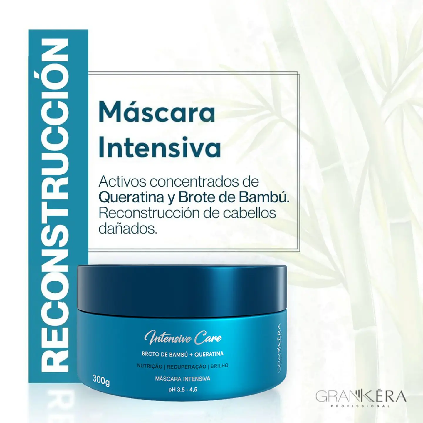 Máscara Home Care Cuidado Intensivo Broto de Bambú y Queratina 300 Gr 2