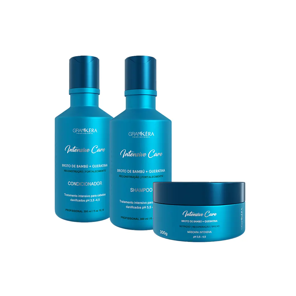 Set de Tratamiento Home Care Cuidado Intensivo Broto de Bambú y Queratina 1