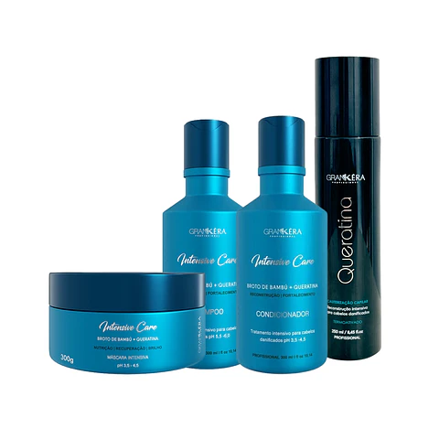 Kit Completo Home Care Cuidado Intensivo Broto de Bambú y Queratina