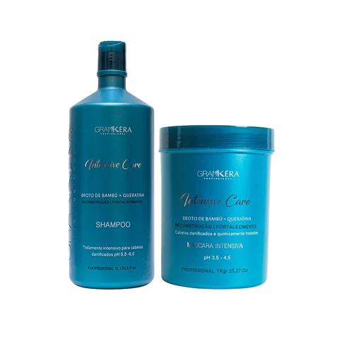 Set Profesional Shampoo + Máscara Cuidado Intensivo Broto de Bambú y Queratina